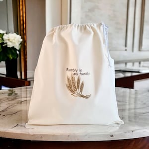 Emballage de pain réutilisable/Sac à pain en lin brodé personnalisé Cadeaux de levain personnalisés/Cadeaux de stockage des aliments zéro déchet pour maman papa