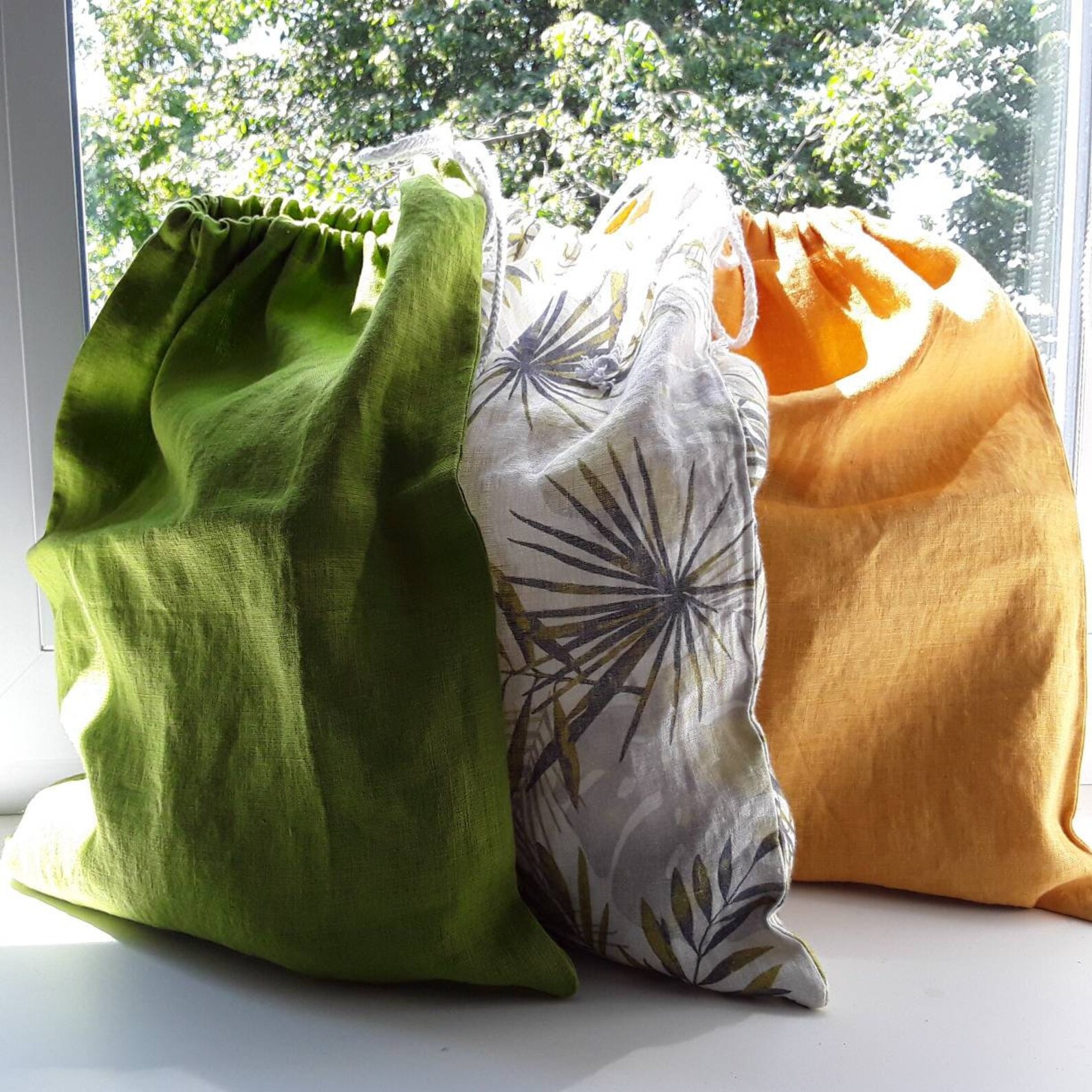 Linen Laundry Bag College. Clean Dirty Bag Travel. Mustard Etsy