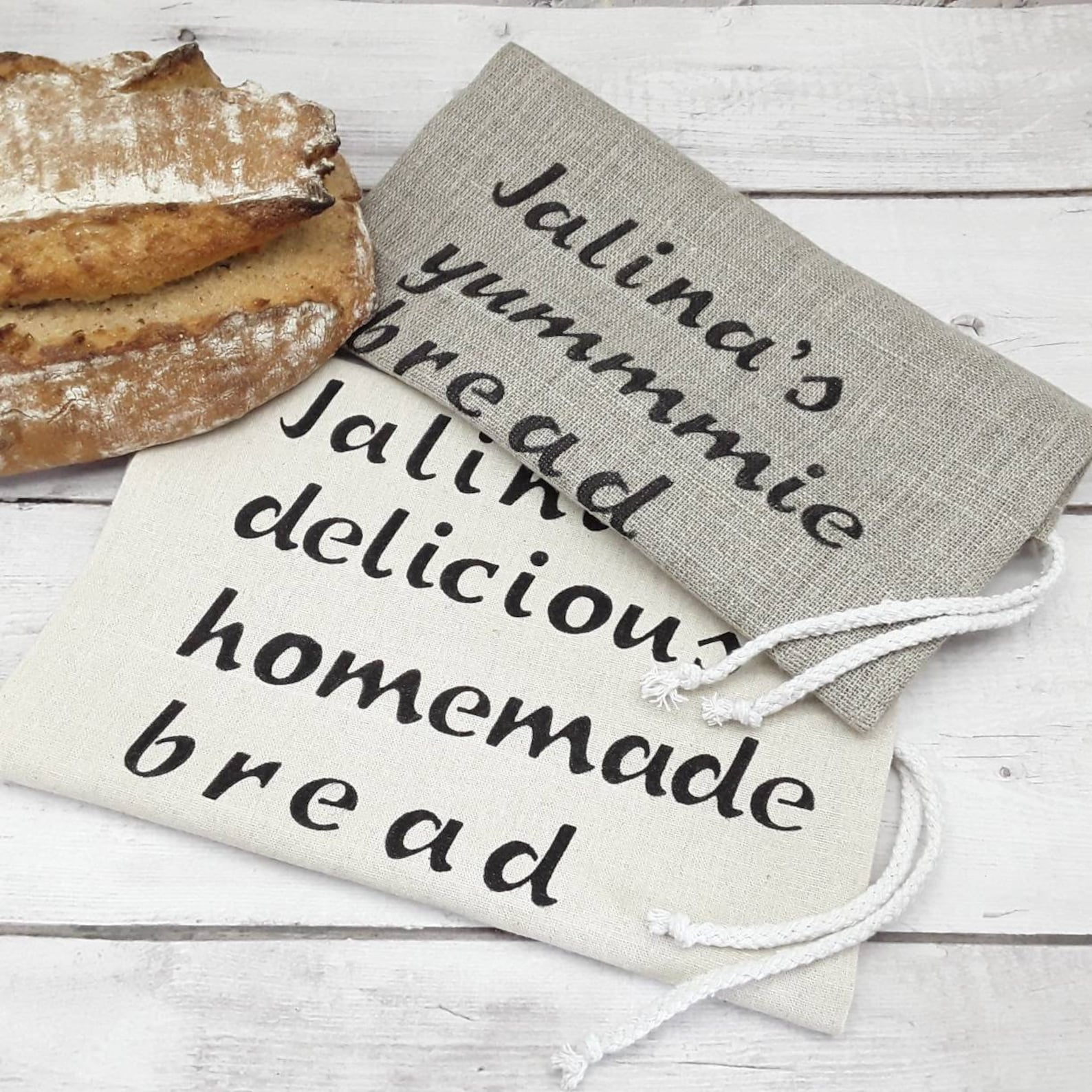 Custom Sourdough bread bag Personalized Bread baking gifts Etsy