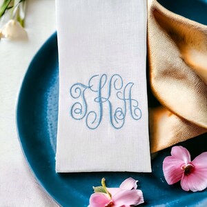Set Personalisierte Stoffservietten / Leinenservietten / stonewashed Leinenservietten besticktes Geschenk für die beste Freundin