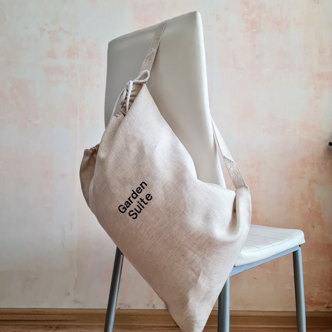 Linen Hanging Laundry Bags Custom Embroidered With Strap/ Etsy
