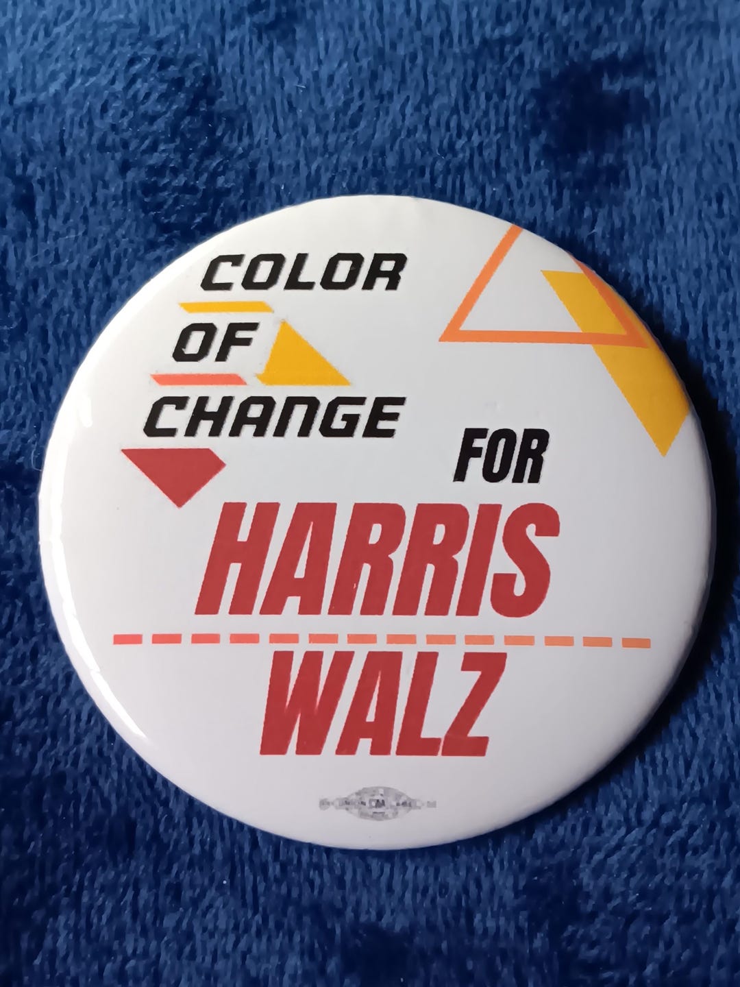Color of Change for Harris Walz Presidential Campaign Button - Etsy
