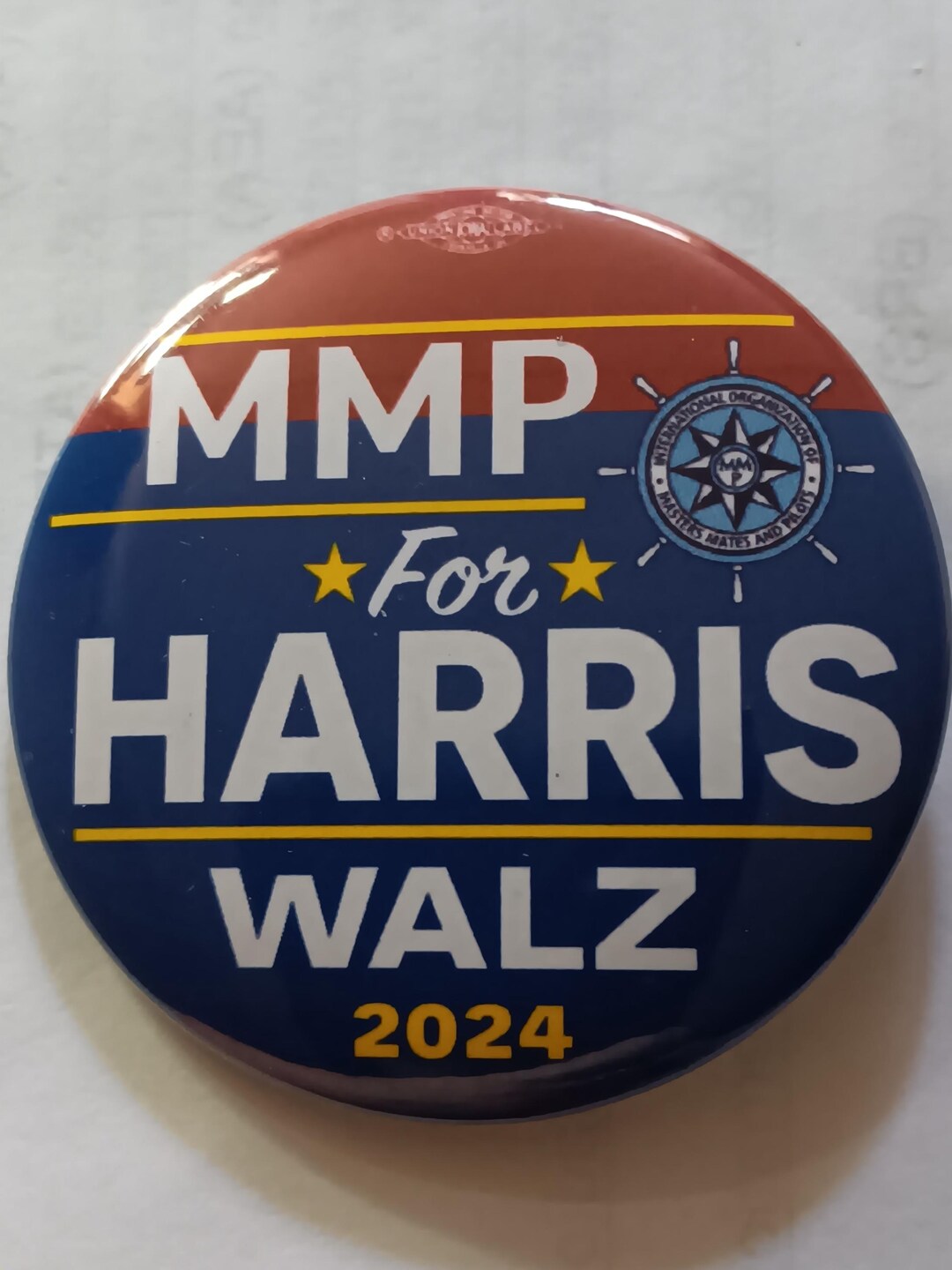 2024 MMP Masters, Mates and Pilots Union Harris Walz Presidential Campaign Button Etsy