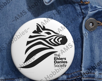 Ehlers-Danlos Syndrome Awareness Pin: Zebra Design