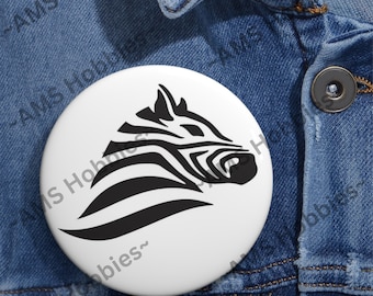 Zebra EDS Awareness Pin Button: Elhers Danlos Syndrome