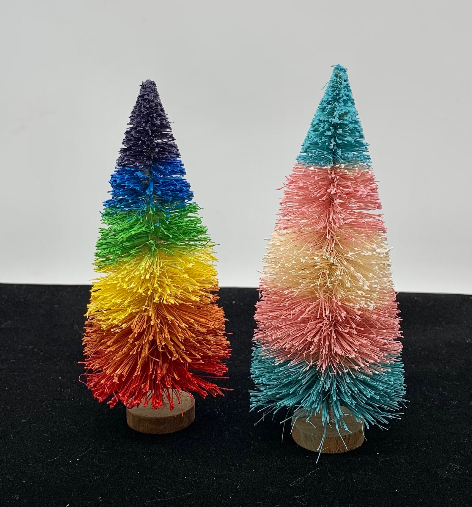 Pride Trees Rainbow Bottle Brush Trees LGBT Christmas Trees Etsy