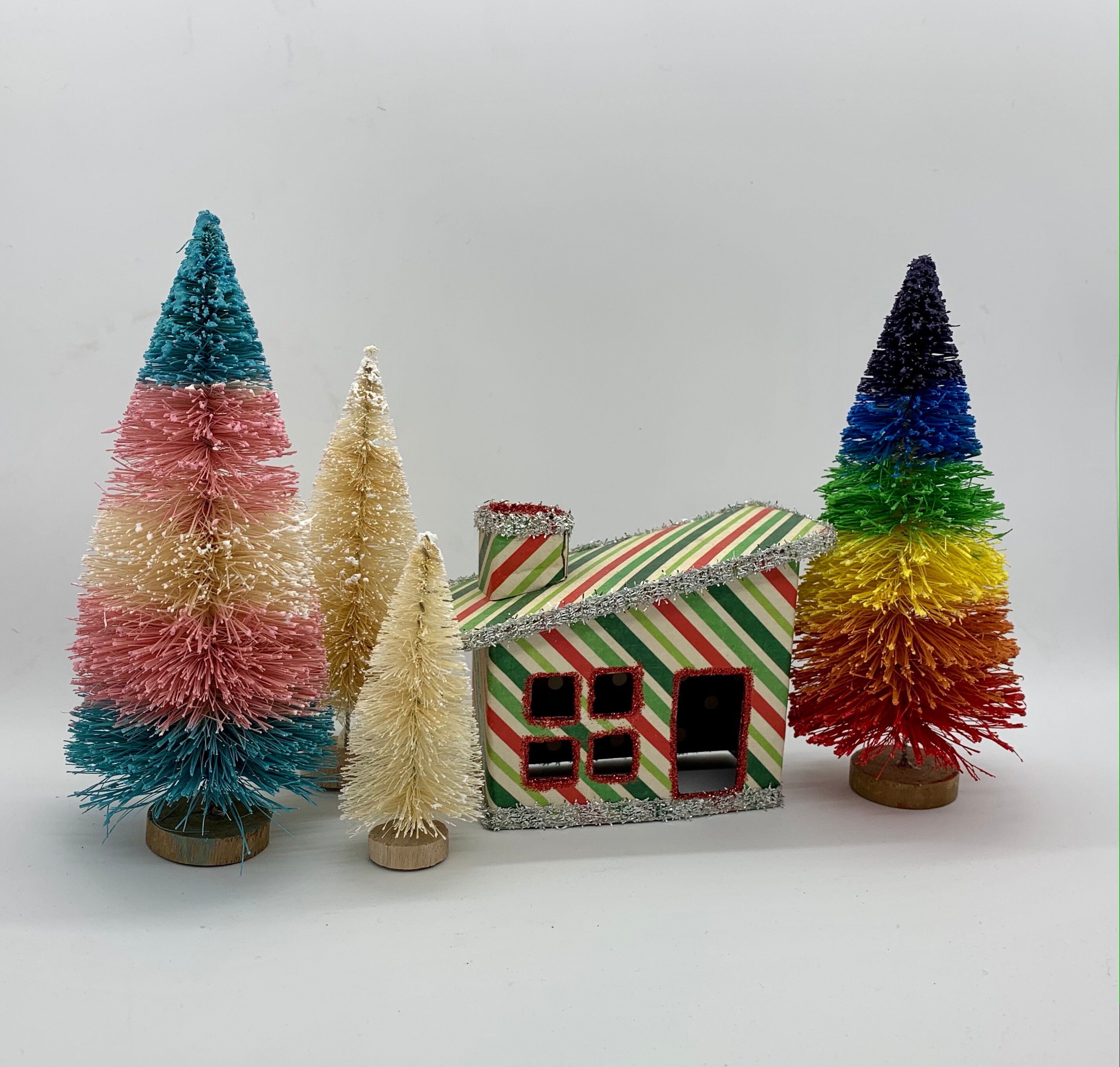 Pride Trees Rainbow Bottle Brush Trees LGBT Christmas Trees Etsy