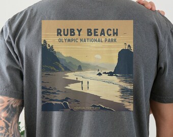 Olympic National Park T-Shirt, Ruby Beach T shirt, Comfort Colors T-shirt, Hiking Shirt, Olympic Shirt