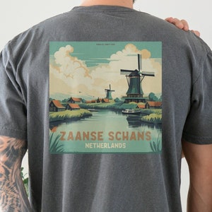 Zaanse Schans T-Shirt, Amsterdam T shirt, Comfort Colors T-shirt, Hiking Shirt, Netherlands Shirt