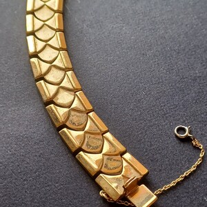 Pulsera trifari goltone dragón serpiente pat pend 1948 imagen 7