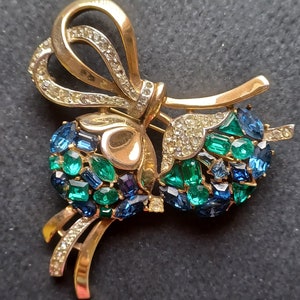 Broche Vintage Tortue Trifari - Bijou Créateur Doré, Superbe état, Origine USA