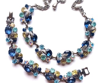 Coro Scheherazade Collection signed necklace and bracelet set, vintage 1950s