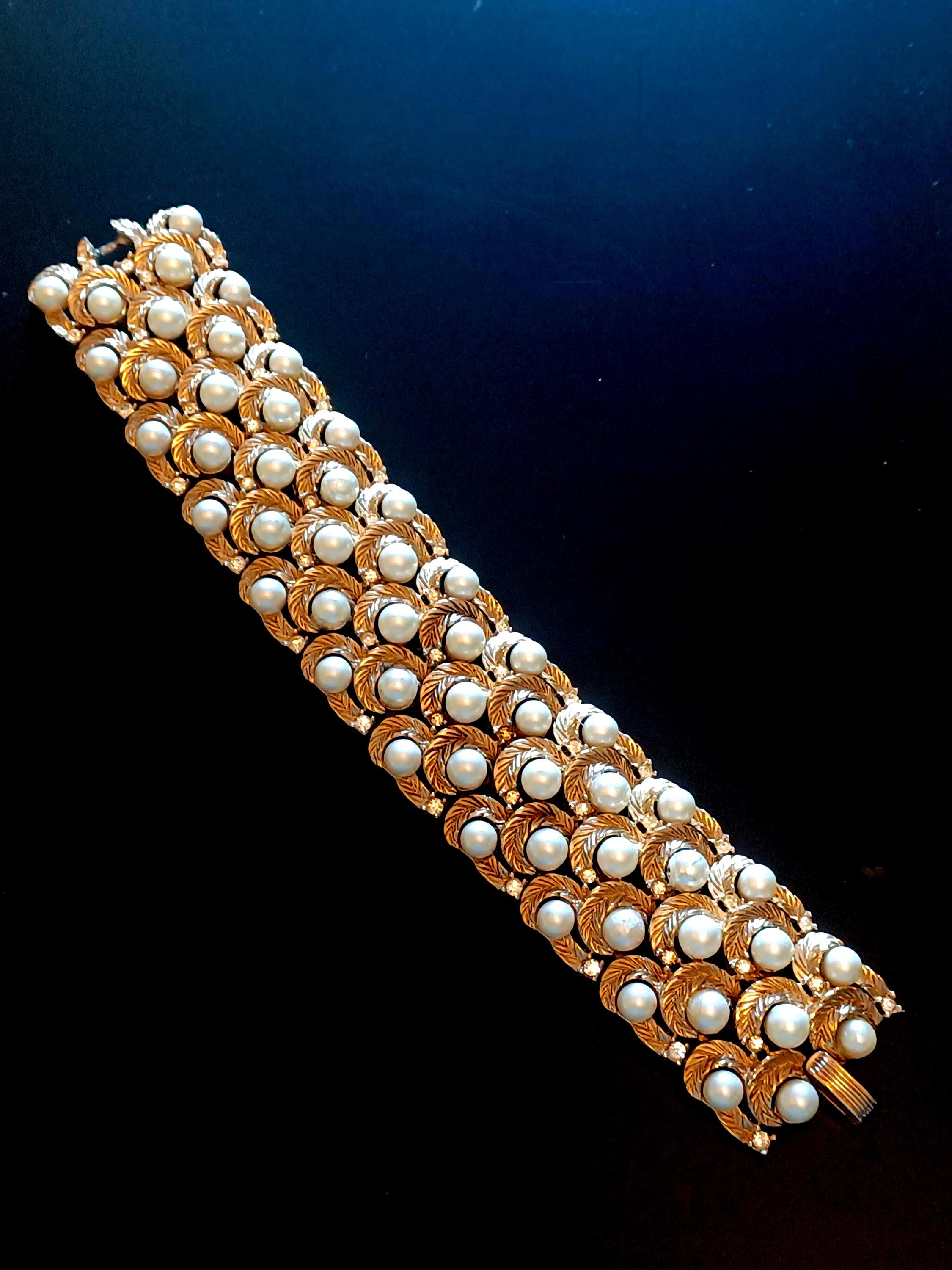 Bracciale Vintage Con Fiocco E Perle Di Porcellana – Blu E Bianco – Fatto A Mano Con Dori Elastici – 18-19 Cm