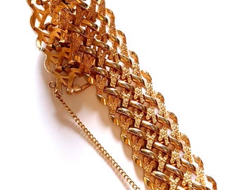 Vintage 1960s Trifari Goldtone Braided Bracelet