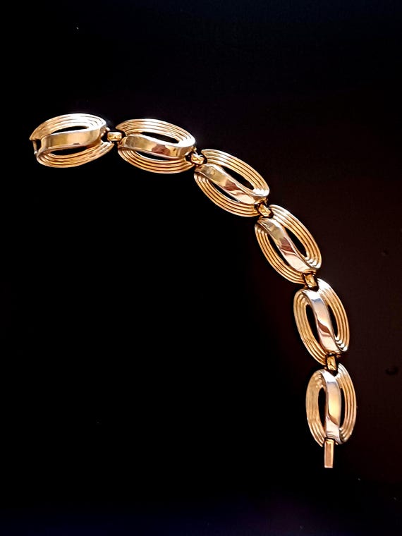 Bracciale Trifari goldtone swirl vintage anni '60