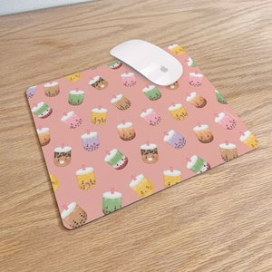 Boba Mouse Pad | niedliche Mauspad, Mauspad, Rosa Mauspad, kawaii Mausmatte, Gamer Mauspad, Bubble Tea, Boba Lover Geschenke