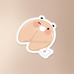 Fortune Cookie Sticker | cookie sticker, asian sticker, asian food sticker, food sticker, cute waterproof vinyl sticker, dessert sticker