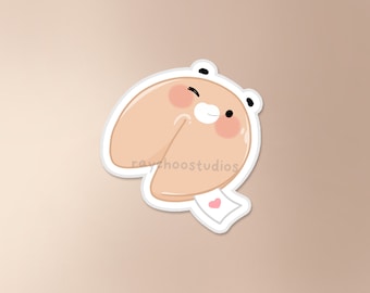Fortune Cookie Sticker | cookie sticker, asian sticker, asian food sticker, food sticker, cute waterproof vinyl sticker, dessert sticker