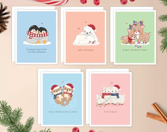 Juego de tarjetas de Navidad surtido / juego de tarjetas de Navidad, paquete de tarjetas navideñas, juego de tarjetas #1, lindo paquete de tarjetas de Navidad, paquete de tarjetas de Navidad divertidas