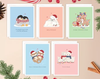 Assorted Christmas Card Set | christmas card set, holiday cards pack, card set #1, cute Christmas card pack, funny Christmas cards bundle