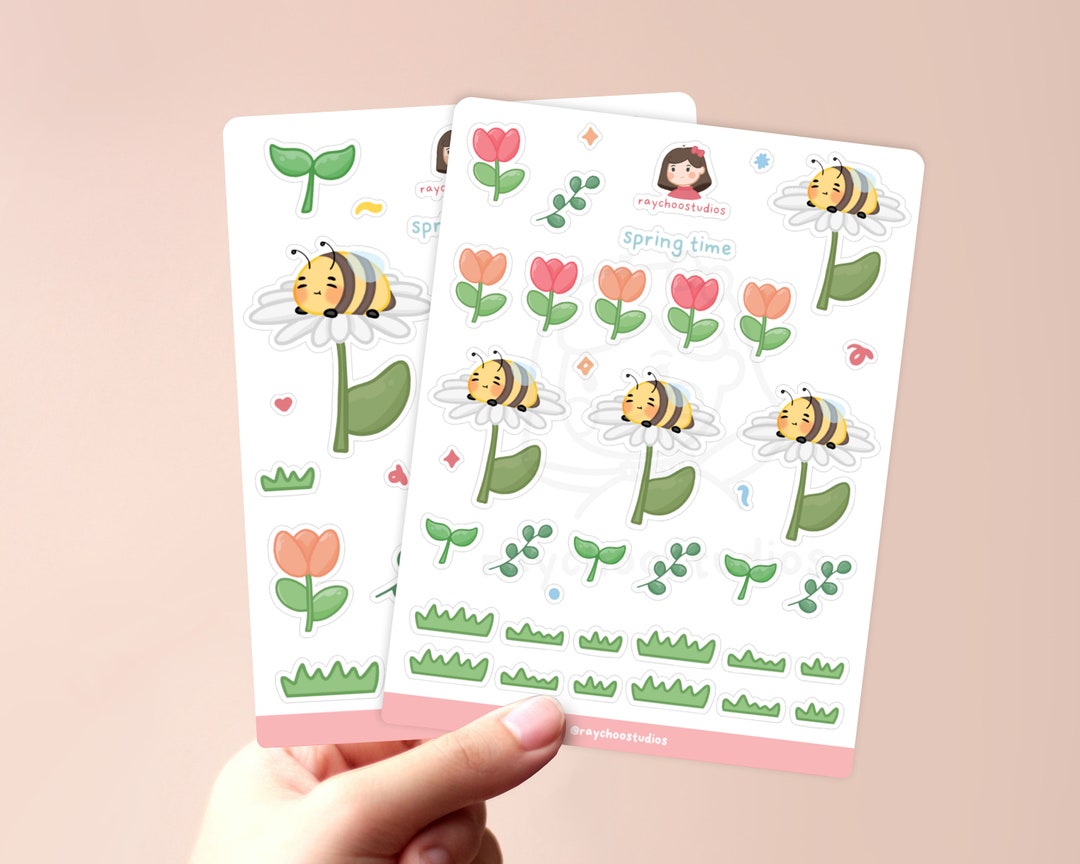 Spring Time Sticker Sheets | Planner Stickers Bullet Journal Bujo ...