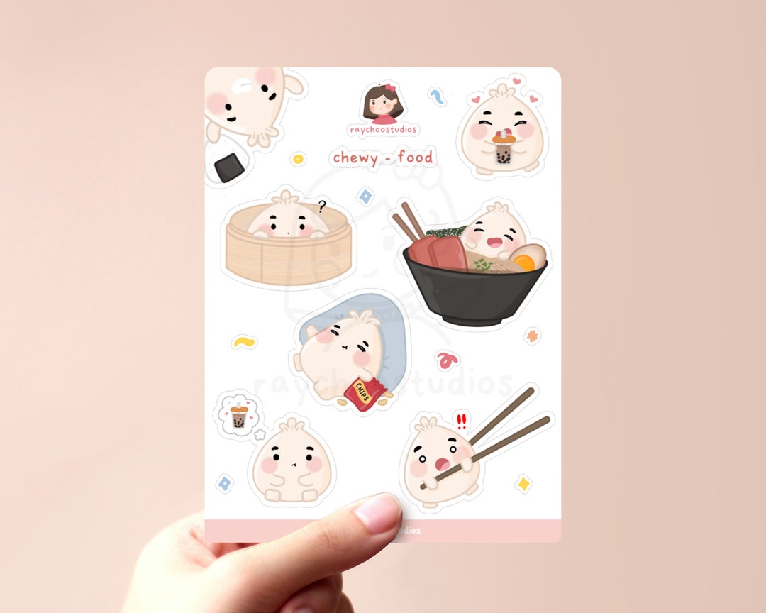 Chewy X Food Sticker Sheet | Cute Planner Sticker Sheet, Kawaii Bujo ...