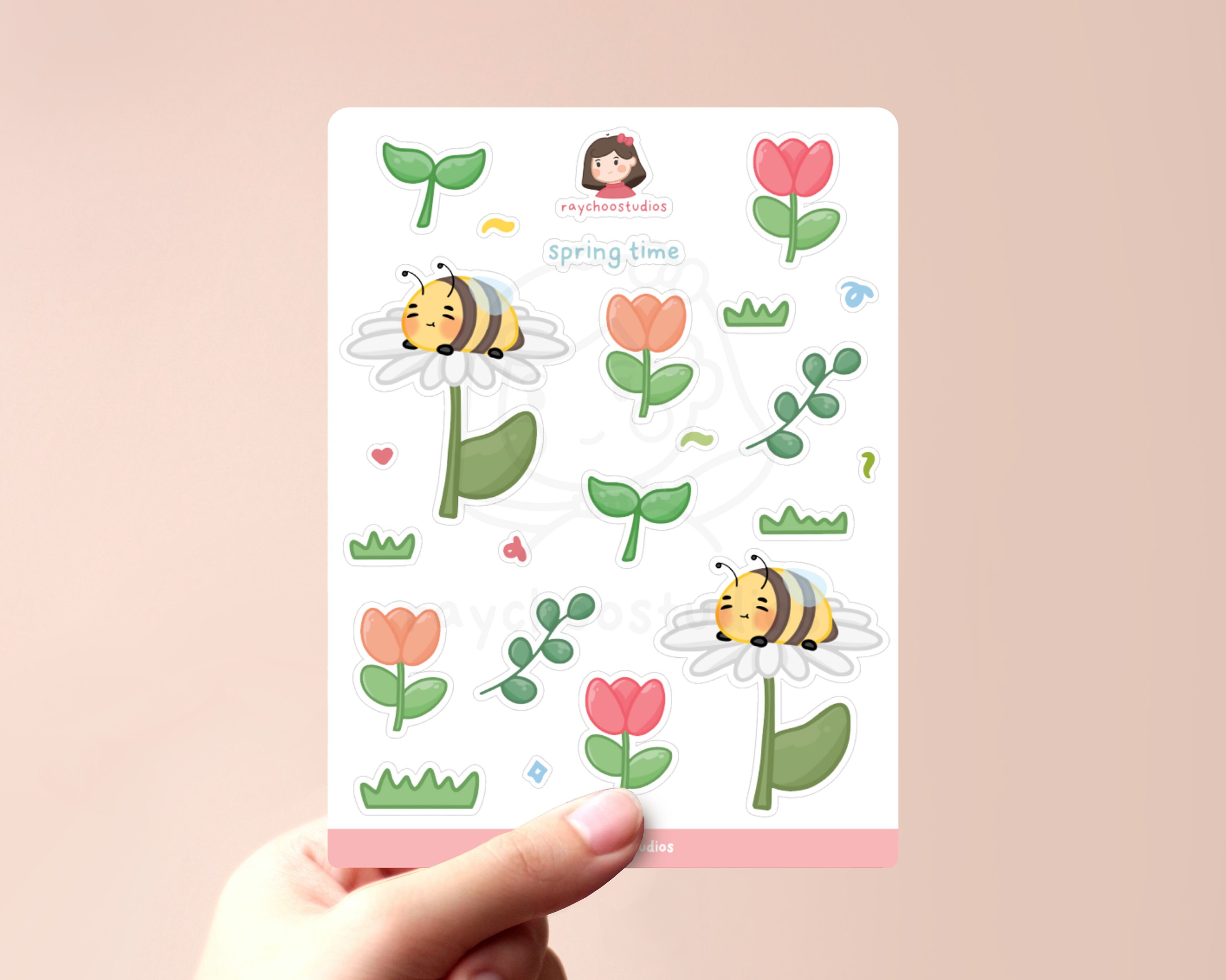 Spring Time Sticker Spring Time Sticker Sheets | Planner Stickers Bullet Journal Bujo ...
