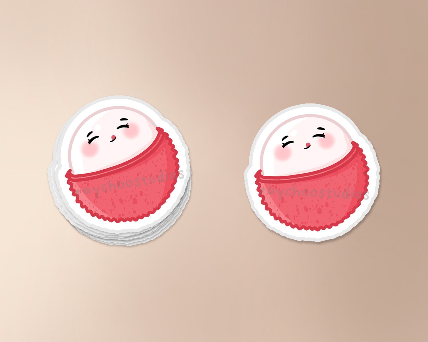Lychee (half) Sticker | Fruit Sticker, Asian Fruit Sticker, Asian Food ...