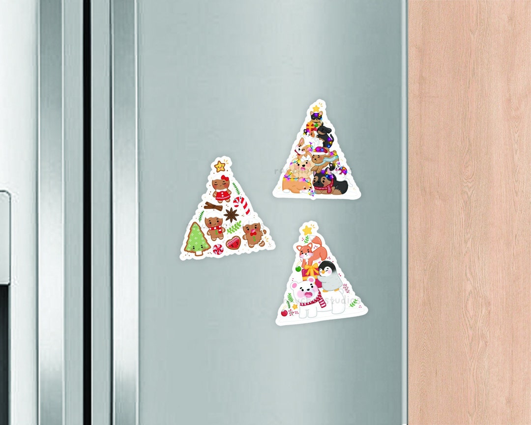 Christmas Tree Magnets | Cute Kitchen Fridge Magnet, Cute Stocking ...