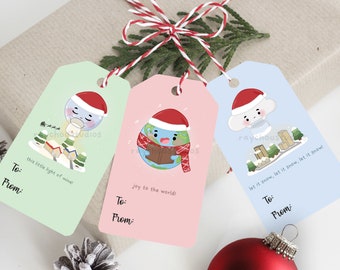 Christmas Gift Tags | cute christmas gift tags with string, christmas gift labels, xmas tags, holiday gift tags, gift tags, christmas tags