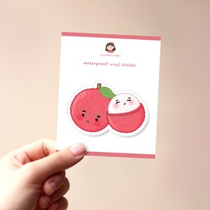 Lychee (pair) Sticker | Fruit Sticker, Asian Fruit Sticker, Asian Food ...