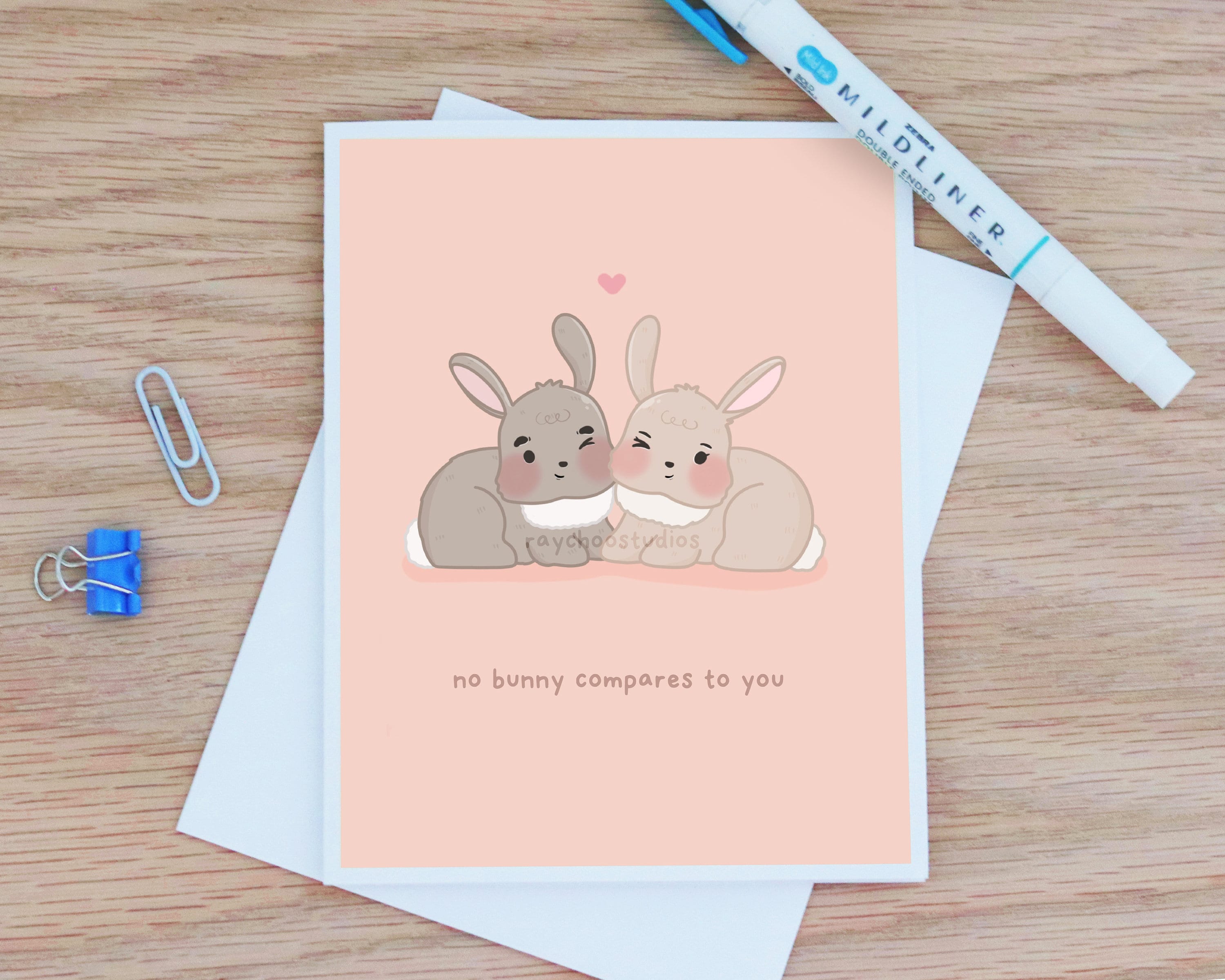 ★NONENON★ BUNNY No Bunny Compares to You Greeting Card | Cute Animal Pun