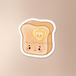 Toast Sticker | bread loaf sticker, asian sticker, asian food sticker, food sticker, cute waterproof vinyl sticker, japanese dessert sticker