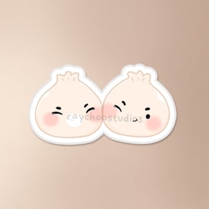 Dumpling Pair Sticker | bao sticker, dimsum sticker, asian sticker, asian food sticker, food sticker, cute vinyl sticker, dumpling sticker