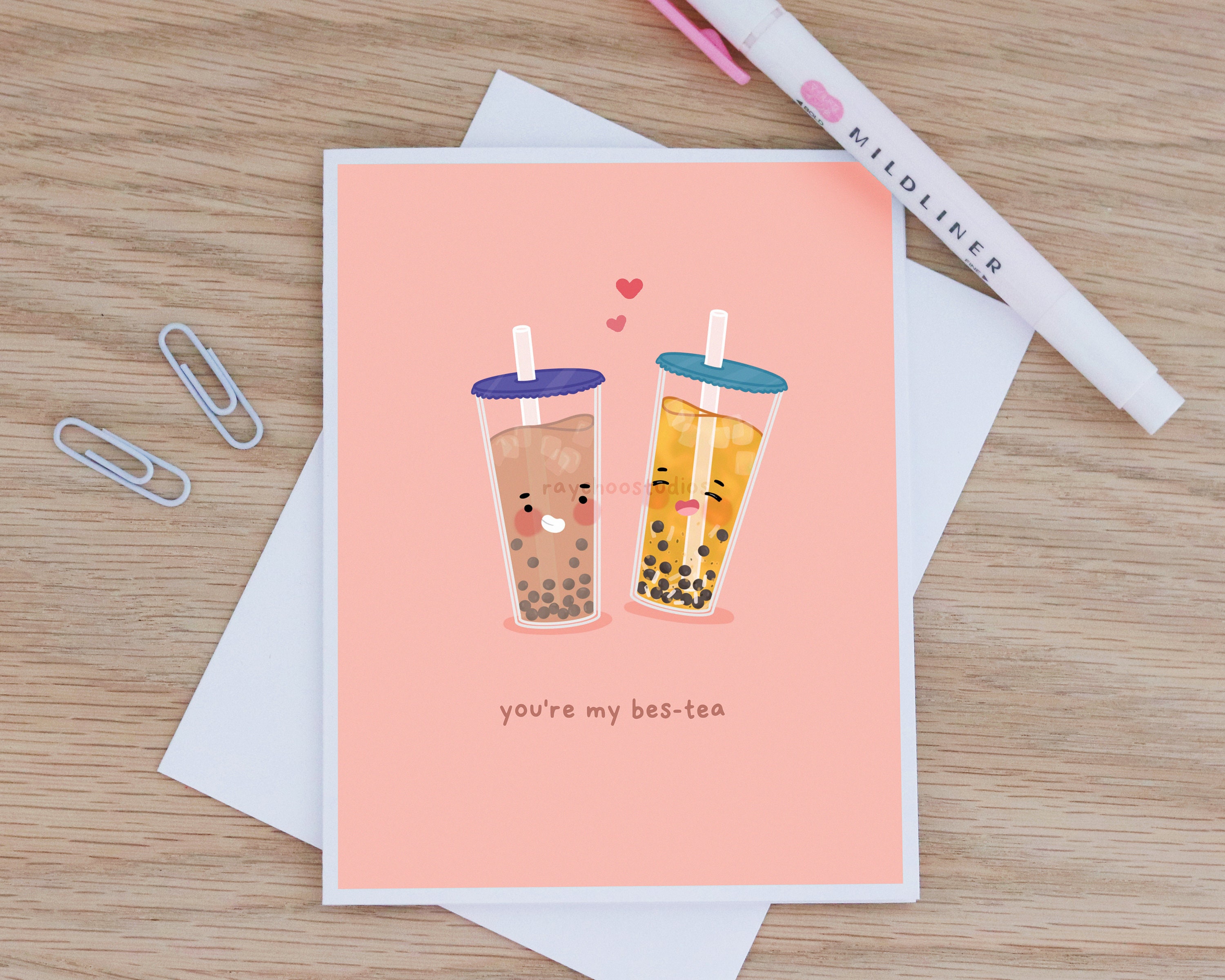 You're My Bes-tea Greeting Card Bestea Best Friend - Etsy