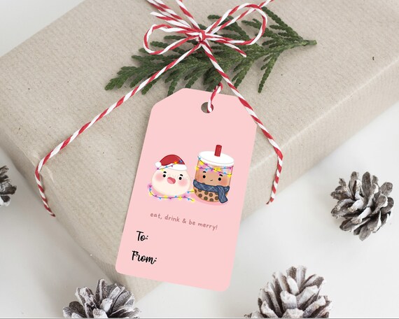 Christmas Gift Tag Set of Gift Tags Holiday Gift Tags Watercolor Christmas  Gift Tag With Silk String Gift Enclosure Tag for Present 