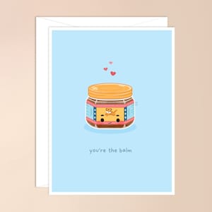 Vous êtes le baume Carte de vœux | jolie carte d'inspiration asiatique, jeu de mots asiatique, jeu de mots asiatique, carte asiatique drôle, kawaii, baume du tigre, médecine asiatique