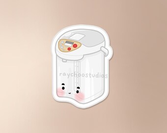 Water Boiler Sticker | asian sticker, asian food sticker, food sticker, cute waterproof vinyl sticker, japanese sticker, korean sticker