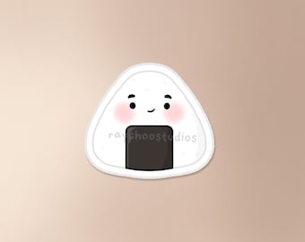 Onigiri Sticker | rice sticker, sushi sticker, asian food sticker, food sticker, cute waterproof vinyl sticker, japanese sticker
