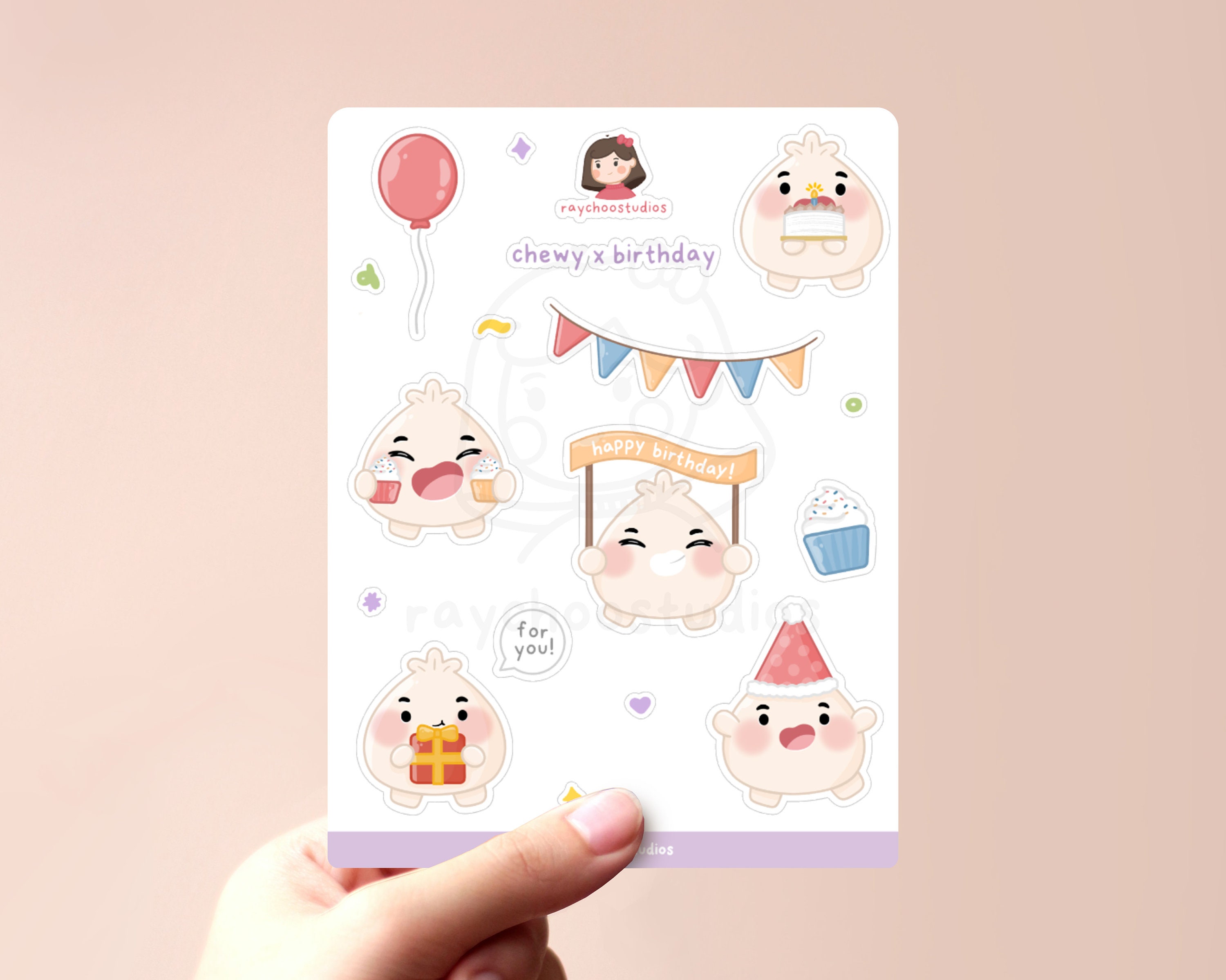 Chewy X Birthday Sticker Sheet | Planner Bullet Journal Bujo Kawaii ...