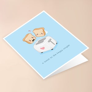 A Toast to the Happy Couple Wedding Card wedding card pun, punny wedding card, wedding card, cute wedding card, funny wedding card image 2