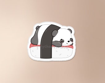 Chooby x Nigiri Pegatina / pegatina de sushi, pegatina de panda, pegatina asiática, pegatina de comida asiática, pegatina de comida, linda pegatina de vinilo impermeable
