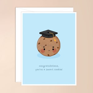 Félicitations, vous êtes une carte de remise des diplômes Smart Cookie | jolie carte de remise des diplômes, carte de félicitations, carte de félicitations, carte de diplômé, carte de biscuits