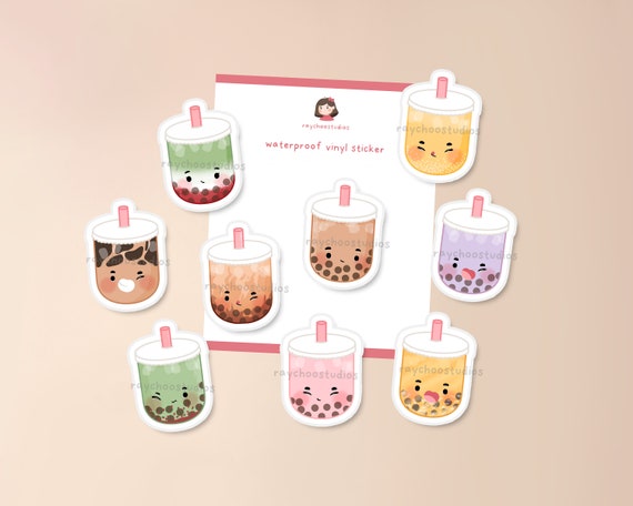 Mini Boba Drink Stickers