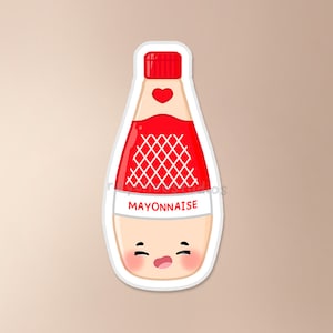 Kewpie Mayo Sticker | sauce sticker, asian food sticker, food sticker, cute waterproof vinyl sticker, asian sticker. asian cooking