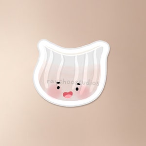 Shrimp Dumpling Sticker | ha gow sticker, dimsum sticker, asian sticker, asian food sticker, food sticker, cute vinyl sticker, yum cha
