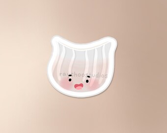 Pegatina de bola de masa de camarones / pegatina ha gow, pegatina dimsum, pegatina asiática, pegatina de comida asiática, pegatina de comida, linda pegatina de vinilo, yum cha