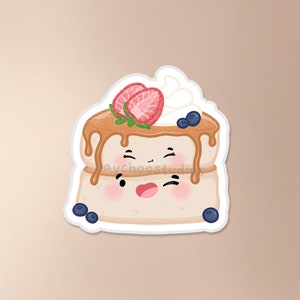 Pancakes Sticker | asian food sticker, food sticker, cute waterproof vinyl sticker, japanese dessert sticker, breakfast sticker, kawaii