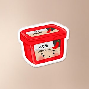 Gochujang Sticker | asian food sticker, food sticker, cute waterproof vinyl sticker, asian sticker. asian cooking, korean sticker