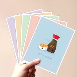 You're the One Pho Me Greeting Card asian food card, kawaii card, asian pun, punny food, asian inspired, viet pho, cute, valentines day image 4